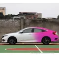 Film de voiture de teinte violet cool pour le rétroviseur